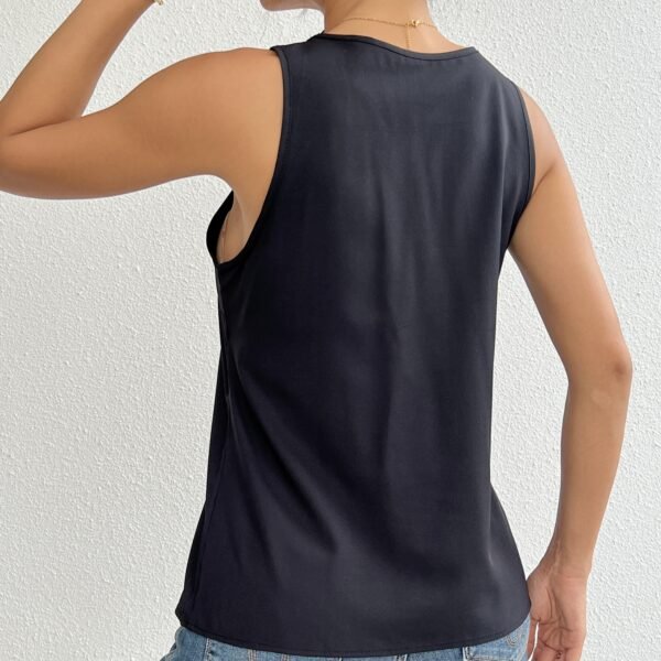 Women's V-neck Lace Patchwork Casual Vacation Daily Vest Top - Image 2