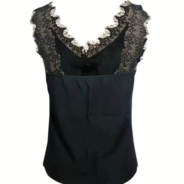 Ladies' Sexy Lace V-neck Sleeveless Backless Vest - Image 3