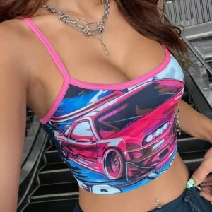 Ladies' Printed Fashionable Slimming Versatile Tank Top