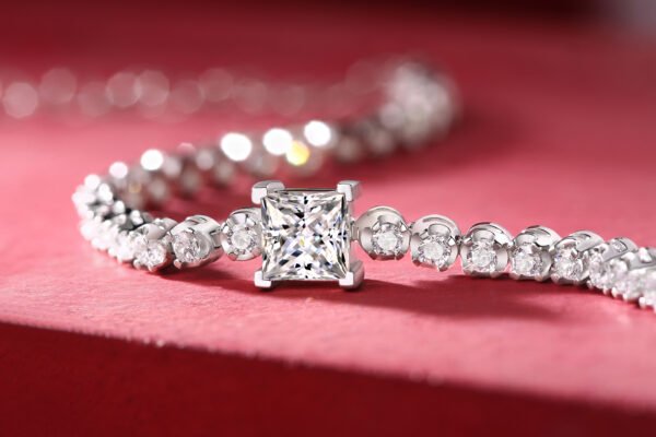 Rubik's Cube Luxury Fashion Mosan Diamond Silver Jewelry Comparable To Natural Diamond Bracelet - Image 5