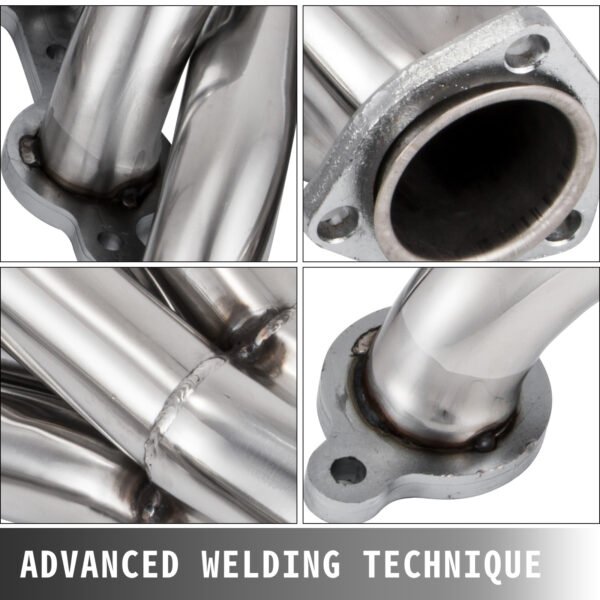VEVOR Exhaust Header Set 1 Exhaust Turbo Headers, Stainless Steel Exhaust Manifold Headers, Shorty Engine Conversion LS Swap Exhaust Headers For Chevy LS1 LS2 LS3 LS6 LS10 SUV Truck Car - Image 3