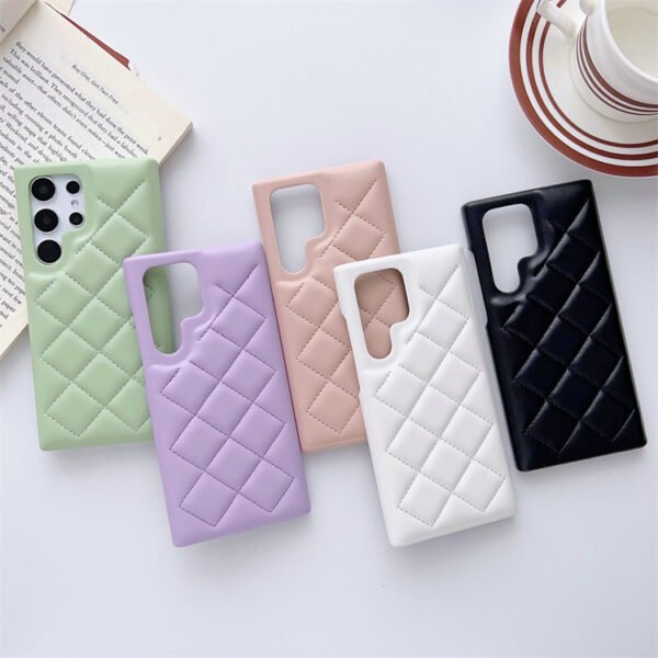 Diamond Plaid Phone Case Leather Phone Protective Case - Image 8