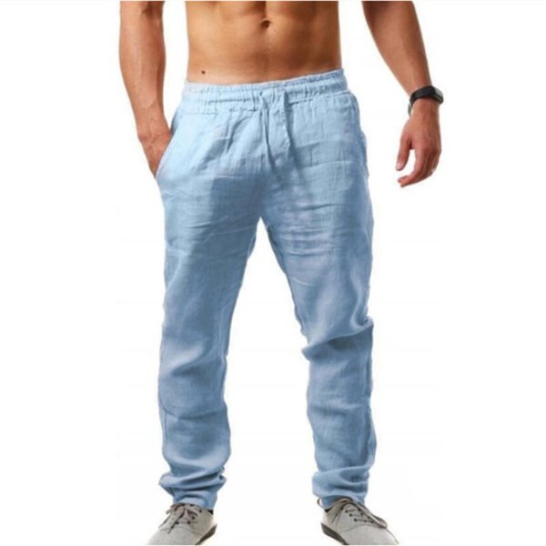 Hip Hop Breathable Cotton Linen Loose Casual Sports Pants - Image 8