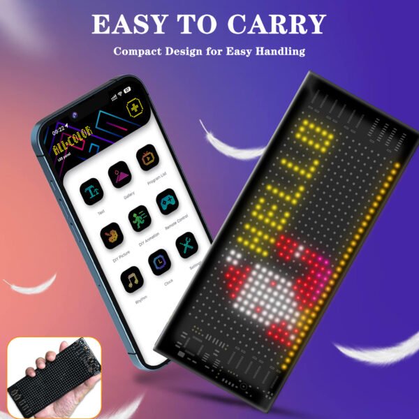 Automotive LED Signage, USB 5V Digital Signage, Programmable LED, Application Controlled Custom Text Pattern Animation, Suitable For Shops, Cars, Bars, And Hotels - Image 10