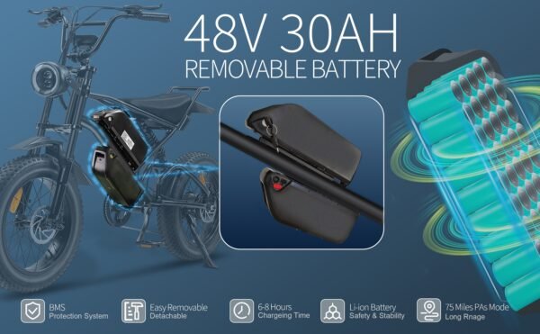 Ebike,1000W Motor,48V30Ah Battery,20 Inches,Maximum Speed 40-50KM - Image 10