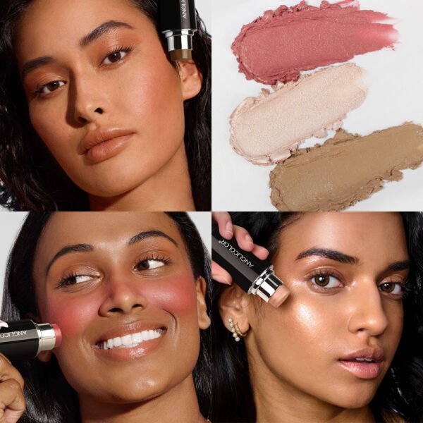 Anglicolor Highlighter Long Lasting,Contour Stick Makeup Naturally,Blush Makeup Smoothing,High Color Rendering,Easy To Mix,Vegan & Cruelty-Fre - Image 3