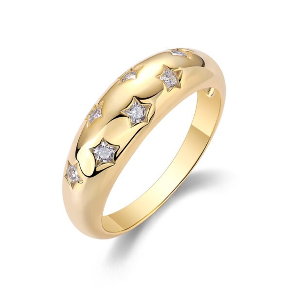 Trendy Diamond Rings, Wedding Rings, Luxury Fashion, Silver Rings Set With Moissanite - Image 3
