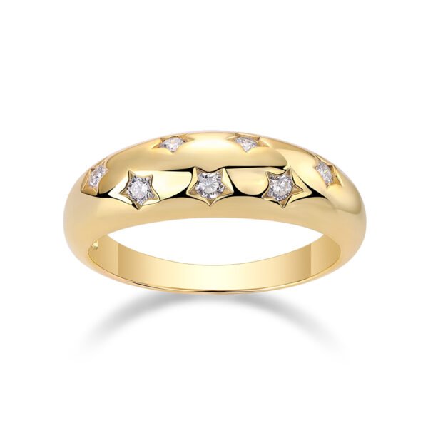 Trendy Diamond Rings, Wedding Rings, Luxury Fashion, Silver Rings Set With Moissanite - Image 6