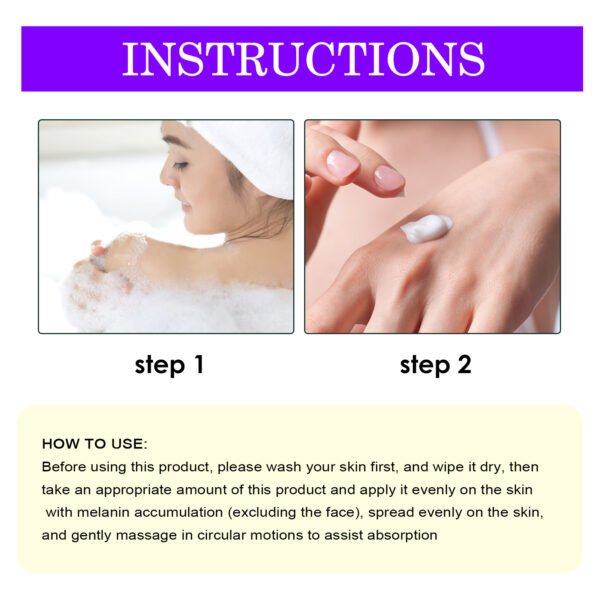 OUHOE Inner Thigh Skin Perfecting Cream Lightens Melanin Deposits On Inner Thighs, Moisturizes And Brightens Skin - Image 3