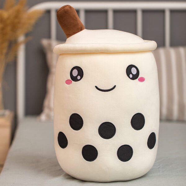 Unique Soft Teddy Plush Boba Milk Tea Plushie Toy Stuffed Fruit Shape Taste Milk Tea Hug Pillow Balls Boba Tea Cup Cushion Kids - Image 3