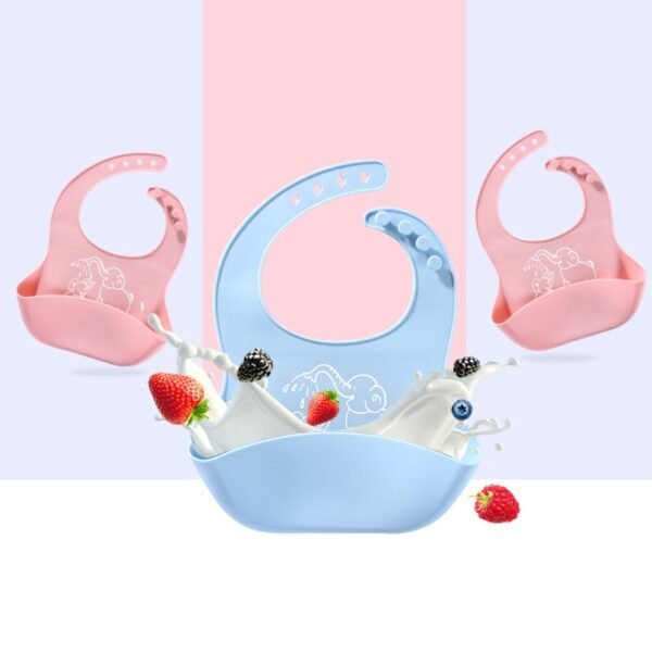 Baby food Bib baby meal silicone saliva bag - Image 3
