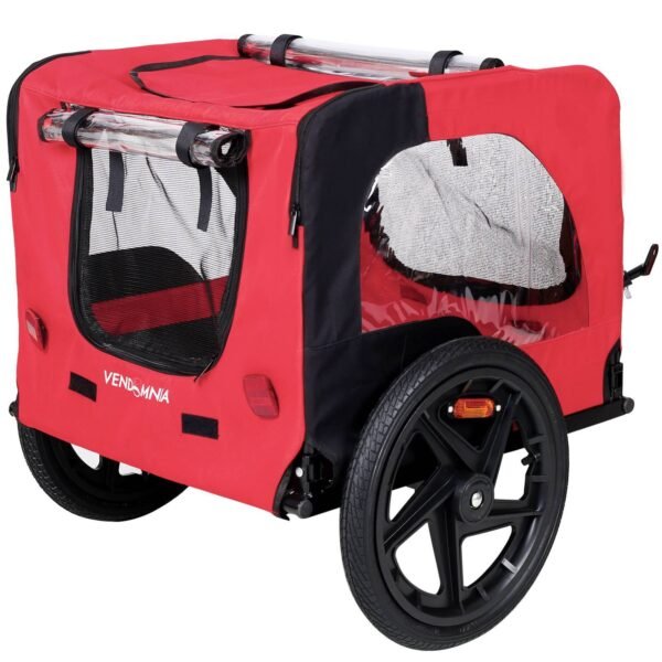 Bicycle Trailer For Pets Outdoor Foldable Dog Trailer With Reflectors - Image 4