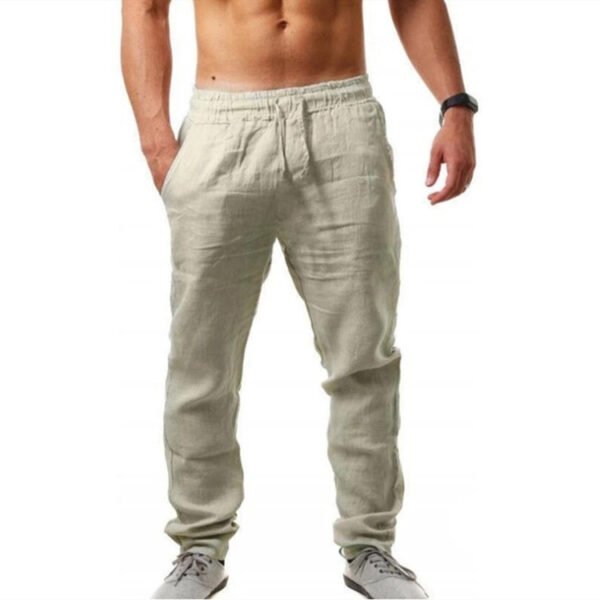 Hip Hop Breathable Cotton Linen Loose Casual Sports Pants - Image 5