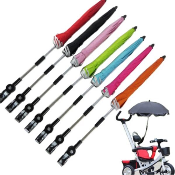 360 Degrees Pram Umbrellas Cart Accessories Adjustable Stroller Umbrella - Image 7