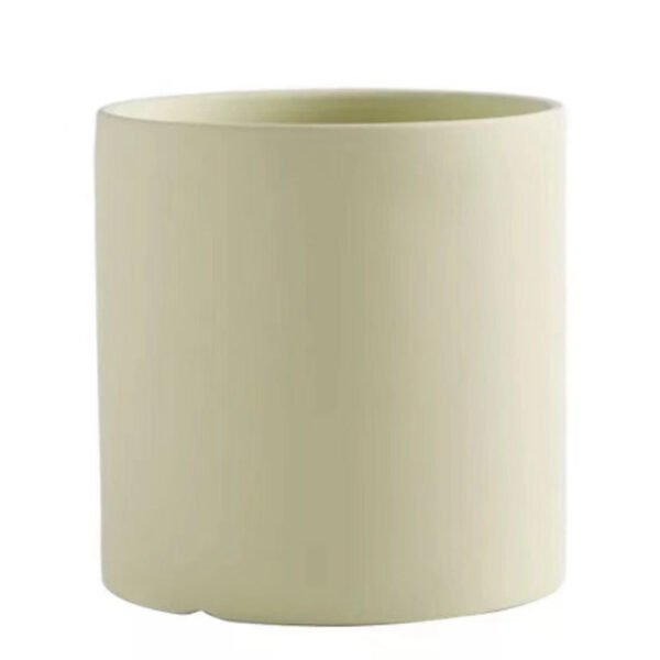 Nordic Industrial Style Colorful Ceramic Flowerpot Succulent Planter Green Plants Cylindrical Shape Flower Pot With Hole Tray - Image 8