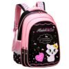 Kids School Cute Cat Print Backpack - Image 5