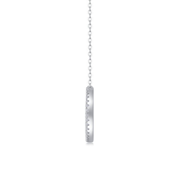 Reciprocating Luxury Fashion Diamond Pendant Necklace Set With Mosan Diamond Silver Ornaments - Image 2