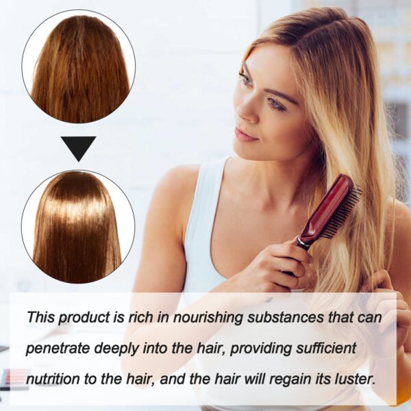 EELHOE Hair Straightening Mousse Smoothing Conditioner Smoothes Frizz And Split Ends Repairs Damaged Hair Leave-In Treatment Cream - Image 4