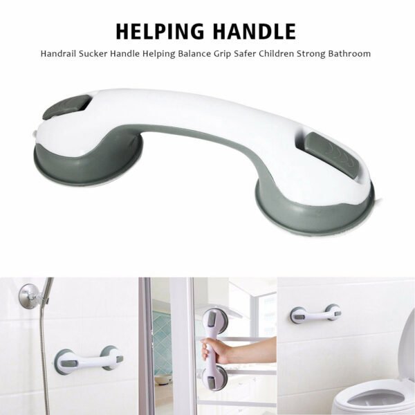 Power Shower Grip Handle Bathroom Suction Grab Bar Safety Rail Tub Bath Vacuum - Image 9
