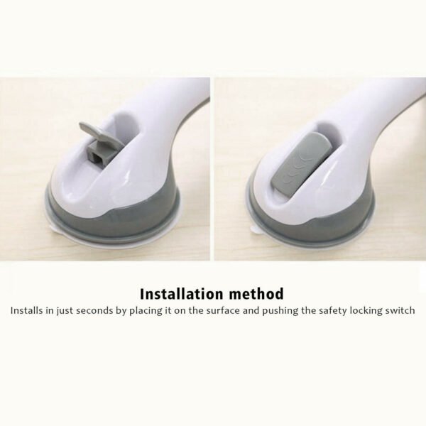 Power Shower Grip Handle Bathroom Suction Grab Bar Safety Rail Tub Bath Vacuum - Image 7