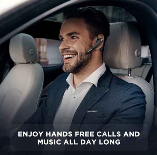 Trucker Wireless Headset Bluetooth 5.1 Earpiece Dual Mic Earbud Noise Cancelling - Image 6