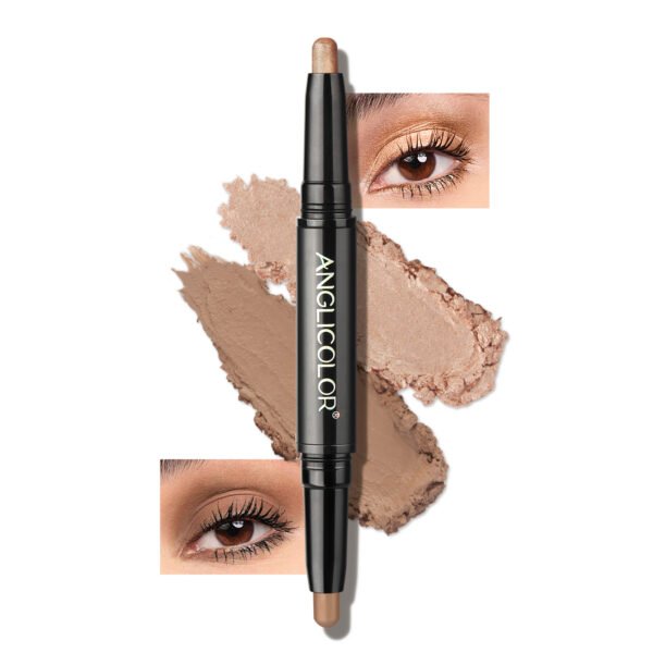 Double-headed Eye Shadow Stick Eye Makeup Pearlescent Waterproof Non-smudge Brightening Highlight Eye Shadow Stick - Image 4