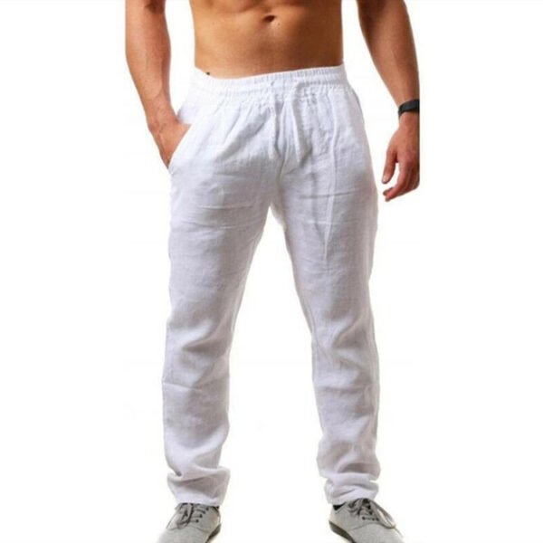 Hip Hop Breathable Cotton Linen Loose Casual Sports Pants - Image 6