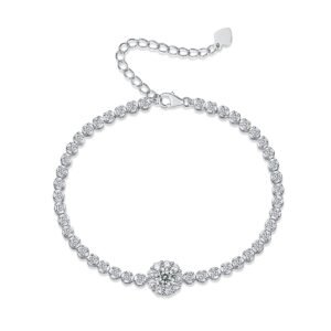 The Bridge Of Magpies Luxury Fashion Mosan Diamond Silver Jewelry Comparable To Natural Diamond Bracelet