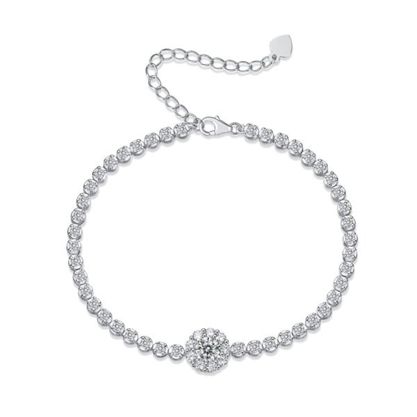 The Bridge Of Magpies Luxury Fashion Mosan Diamond Silver Jewelry Comparable To Natural Diamond Bracelet