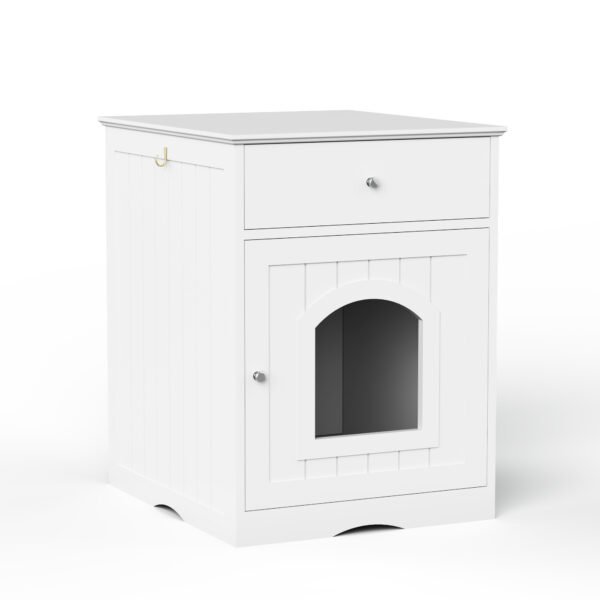 Wooden Pet House Litter Box Fence With Drawers - Image 7