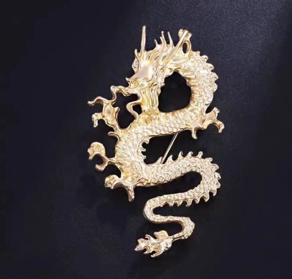 Chinese Style Dragon Totem Brooch - Image 2