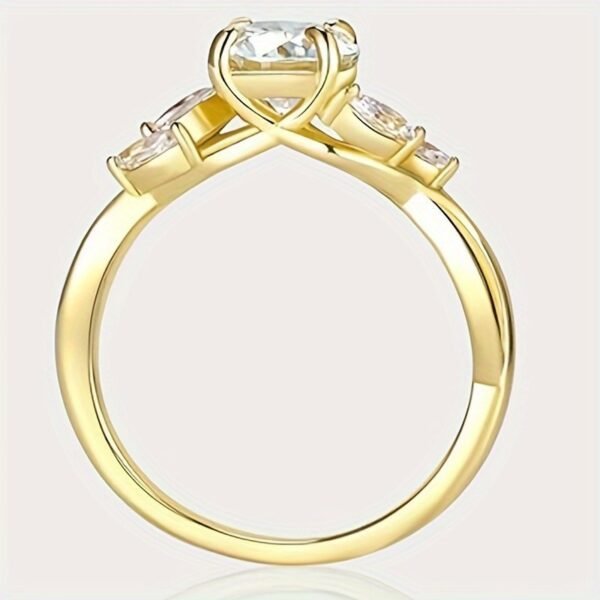 1.2ct Willow Shape Moissanite Women's Engagement Ring, 1.2ct D Color VVS1 Clarity Lab Made Wedding Rings Tree Branch Moissanite Ring Women's Gift - Image 2