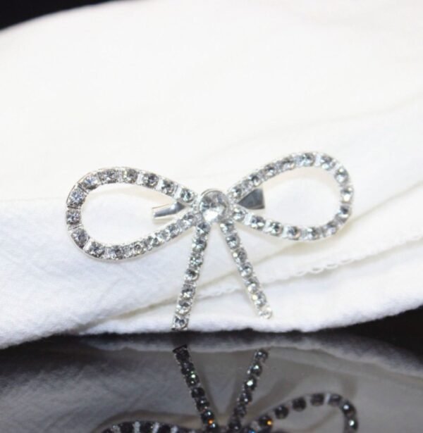 New Versatile Rhinestone Bow Brooch - Image 3