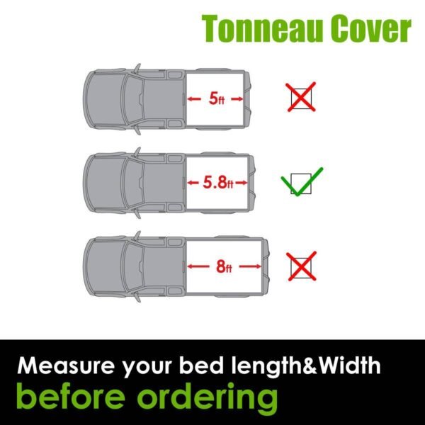 5.8FT Roll-Up Truck Bed Tonneau Cover For 2007-2013 Chevy Silverado GMC Sierra - Image 5