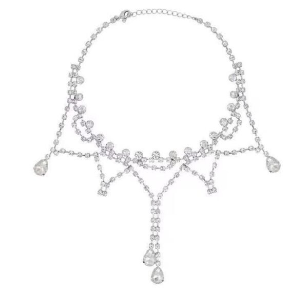 2025 New High End Design Full Diamond Water Diamond Necklace - Image 6