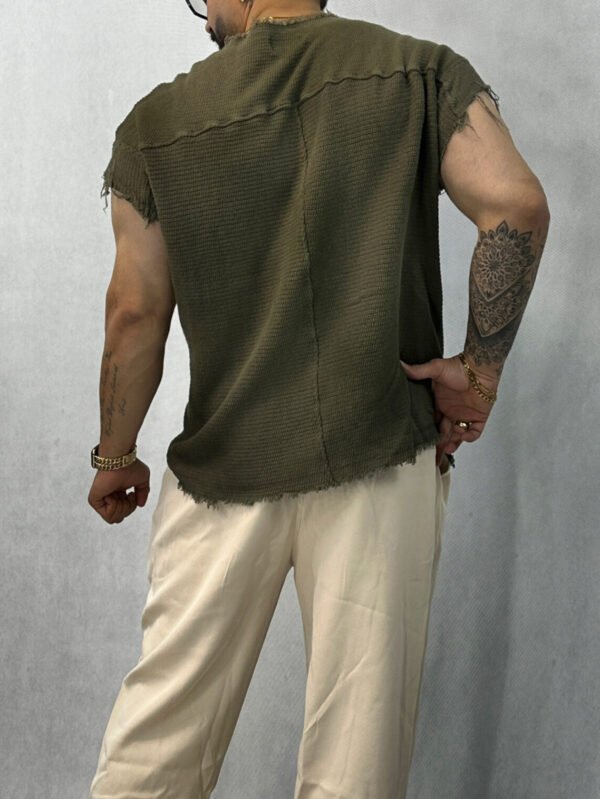 Green Cap Sleeve Pocket Top - Image 2