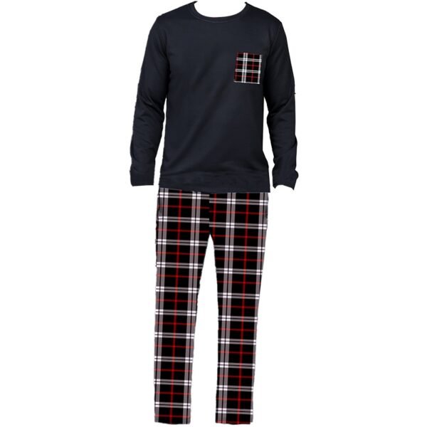 Ice Silk Long Sleeve Long Pants Men's Pajama Set - Image 7
