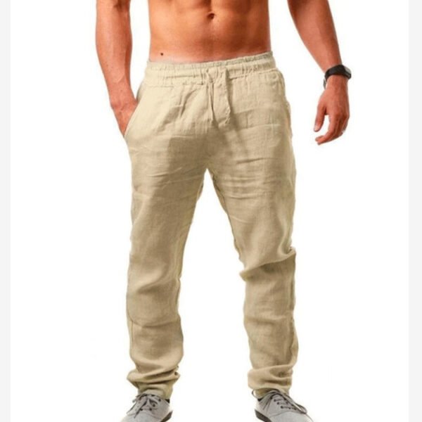 Hip Hop Breathable Cotton Linen Loose Casual Sports Pants - Image 2