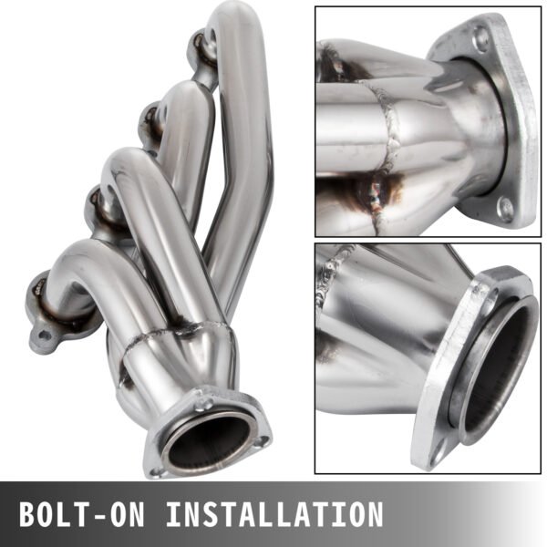 VEVOR Exhaust Header Set 1 Exhaust Turbo Headers, Stainless Steel Exhaust Manifold Headers, Shorty Engine Conversion LS Swap Exhaust Headers For Chevy LS1 LS2 LS3 LS6 LS10 SUV Truck Car - Image 5