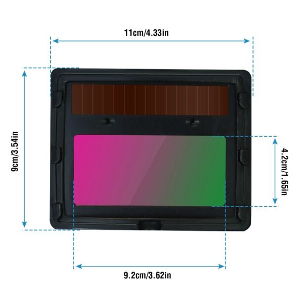 Welding Helmet Solar Powered Auto Darkening Hood With Adjustable Wide Shade Range 9-13 For Mig Tig  Weld Grinding Welder Mask - Image 9