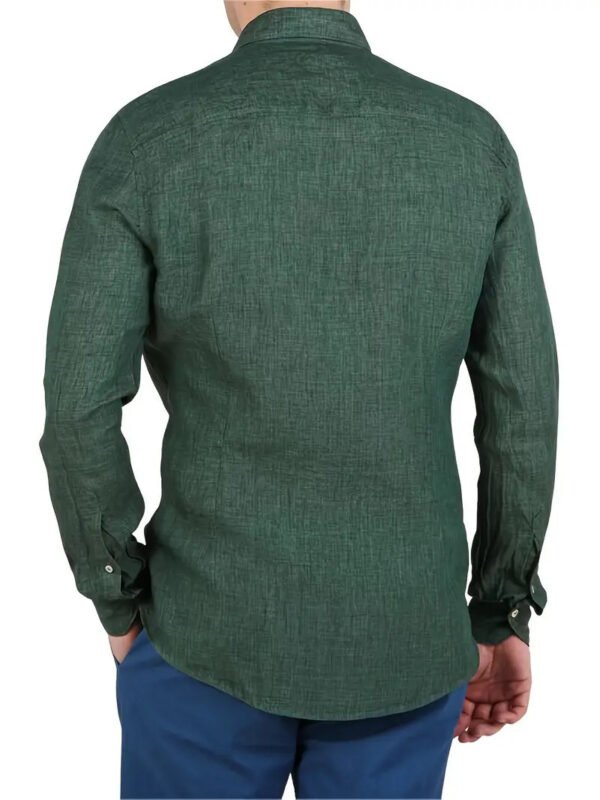 Pring Summer Green Casual Long Sleeved Shirt And Shorts Set - Image 5