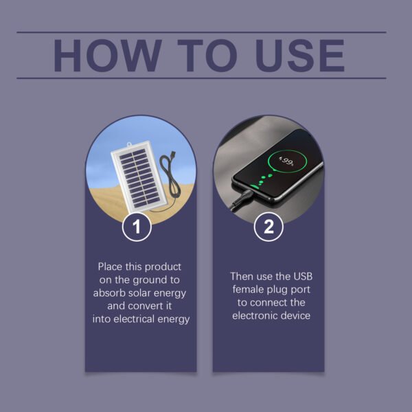Mini Solar Panel - USB Solar Panel With High Performance Monocrystalline For USB Rechargeable Light Bulbs, Chicken Coop, Power Bank, Camping - Image 5