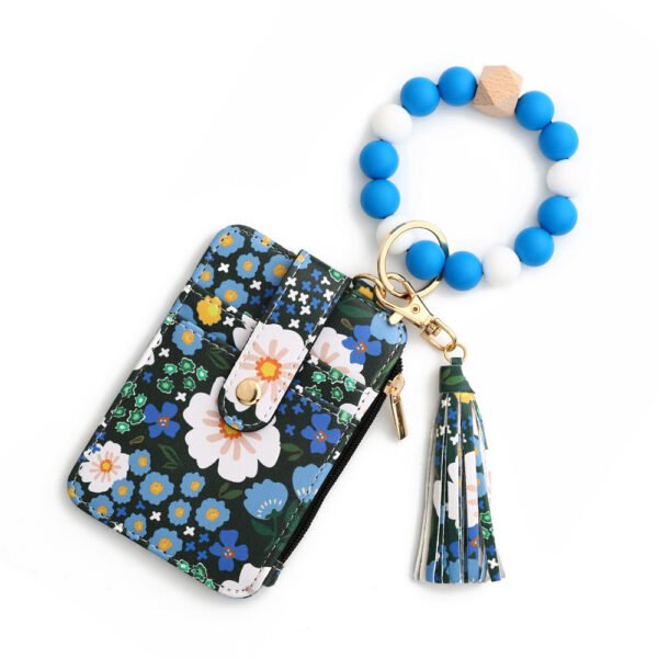 Women's Floral Print Leather Card Bag - Image 8