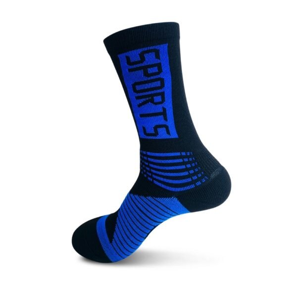 Six Pairs Of Men's And Women's Mid-calf Sports Socks, With Terry Cloth Soles For Cushioning, Suitable For Running, Golf And Other Sports. - Image 9
