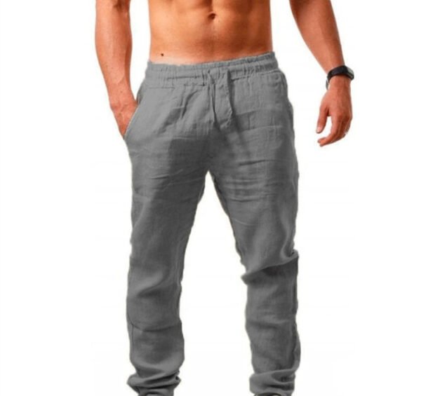 Hip Hop Breathable Cotton Linen Loose Casual Sports Pants - Image 7