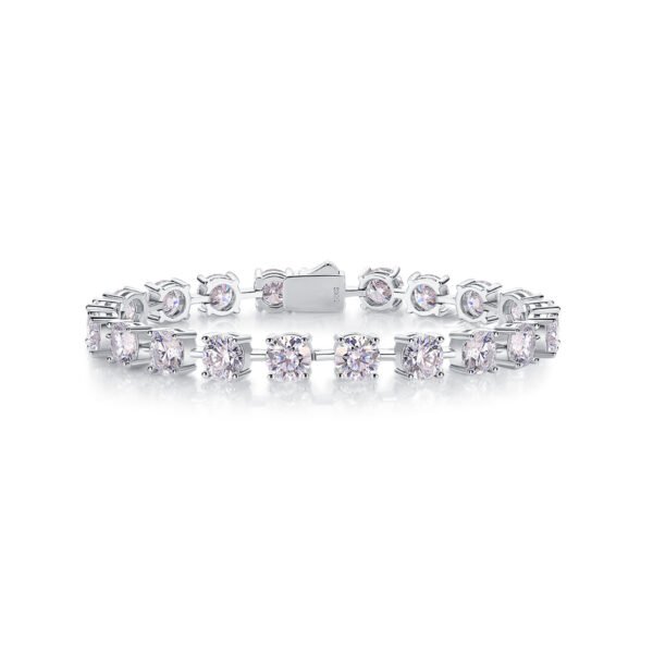 About Time Luxury Fashion Mossan Diamond S925 Silver Bracelet Comparable To Natural Diamonds - Image 2