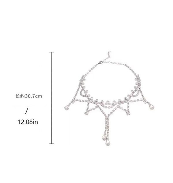 2025 New High End Design Full Diamond Water Diamond Necklace - Image 4