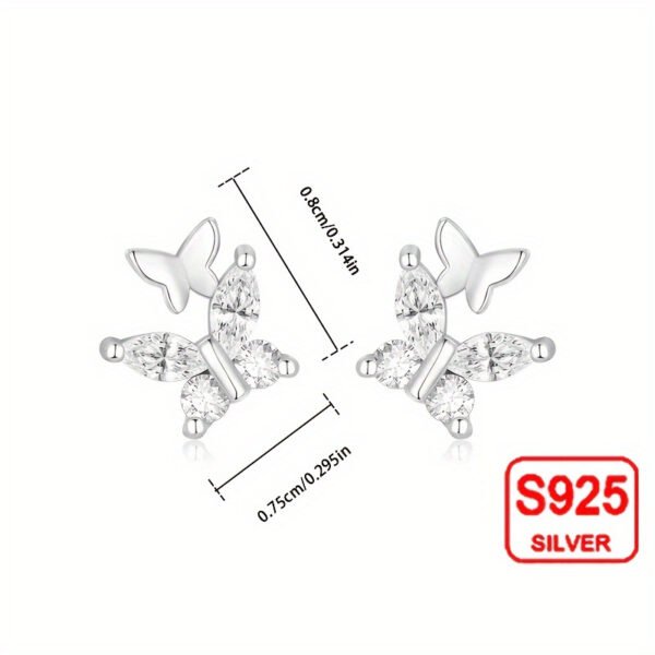Full Body Material 925 Sterling Silver Anti Allergic Earrings - Image 9