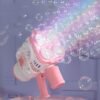 Bubble Gun Rocket Soap Bubble Machine Electric Space Launcher Continues To Produce Bubbles With LED Light - Image 2