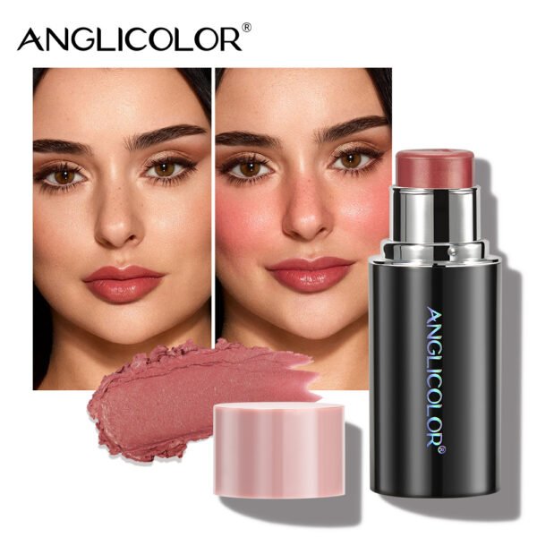 Anglicolor Highlighter Long Lasting,Contour Stick Makeup Naturally,Blush Makeup Smoothing,High Color Rendering,Easy To Mix,Vegan & Cruelty-Fre - Image 6